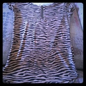 Zebra print top